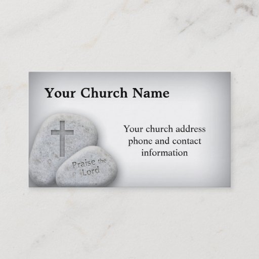 Customizable Praise the Lord Christian Business Card with rocks