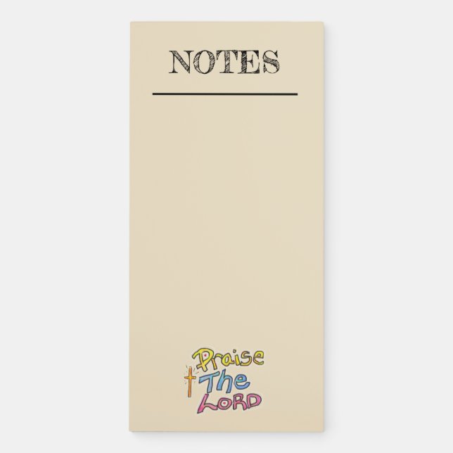 Praise the LORD Christian  Magnetic Notepad (Front)