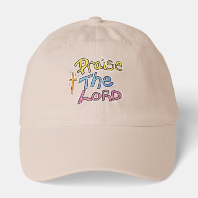 ‘Praise the LORD’ Christian Quote with Cross Hat (Front)