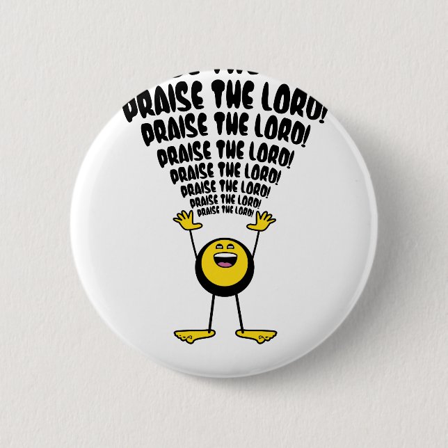 Praise The Lord Emoji Button (Front)