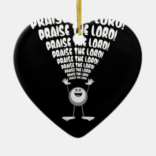 Praise The Lord Emoji Ceramic Ornament