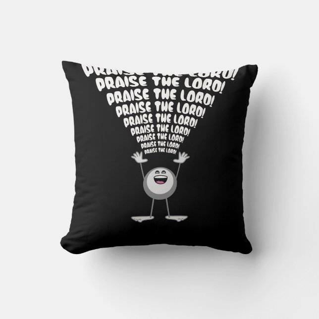 Praise The Lord Emoji Throw Pillow (Front)