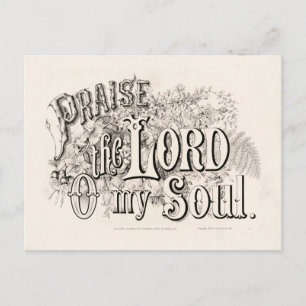 Praise the Lord O My Soul Currier & Ives Postcard