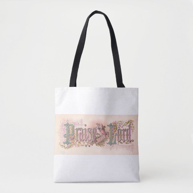 "Praise the Lord" Pretty Pastels Tote Bag (Front)