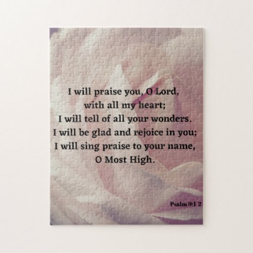 Praise The Lord Psalm 91_2 Bible Verse Biblical Jigsaw Puzzle