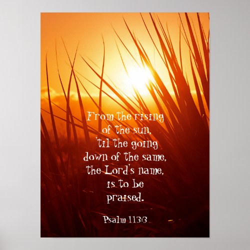 Praise the Lord Sunrise Poster Print
