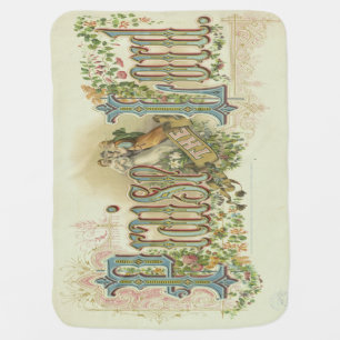 Praise The Lord Vintage Christian Art Baby Blanket