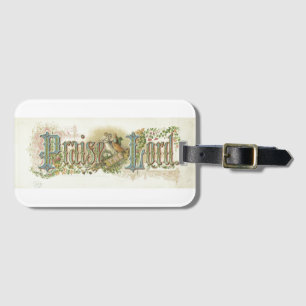 Praise The Lord Vintage Christian Art  Luggage Tag