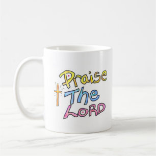 ‘Praise The LORD’ with Cross Christian  Coffee Mug