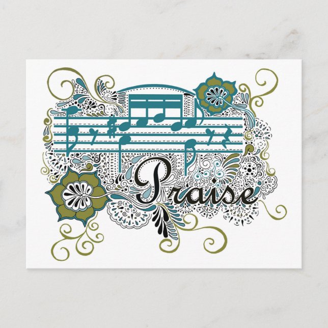Praise with Musical Notes (Front)