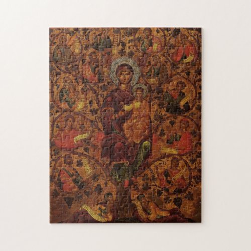 Praises of the Theotokos Orthodox Christian Icon Jigsaw Puzzle