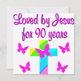 PRAISING GOD 90TH BIRTHDAY CARD