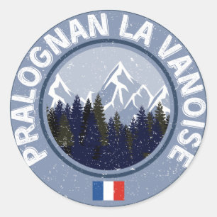Pralognan La Vanoise Ski Resort Classic Round Sticker
