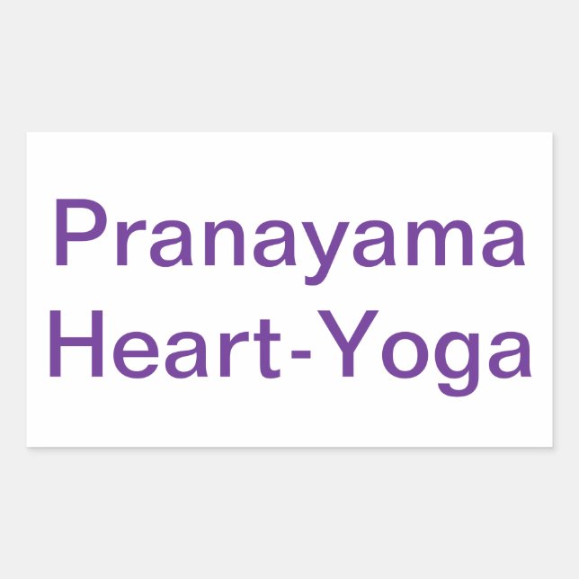 Pranayama Heart Yoga Peace Om Hankamer Artjunkhaus Rectangular Sticker (Front)