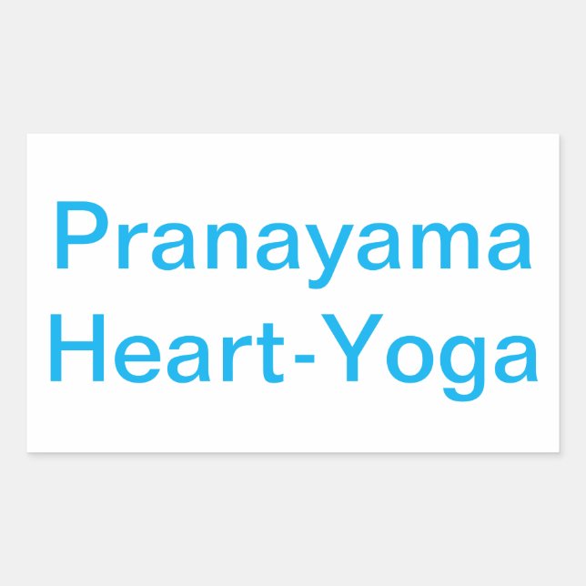 Pranayama Heart Yoga Peace Om Hankamer Artjunkhaus Rectangular Sticker (Front)