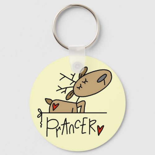 Prancer Reindeer Tshirts and Gifts Keychain
