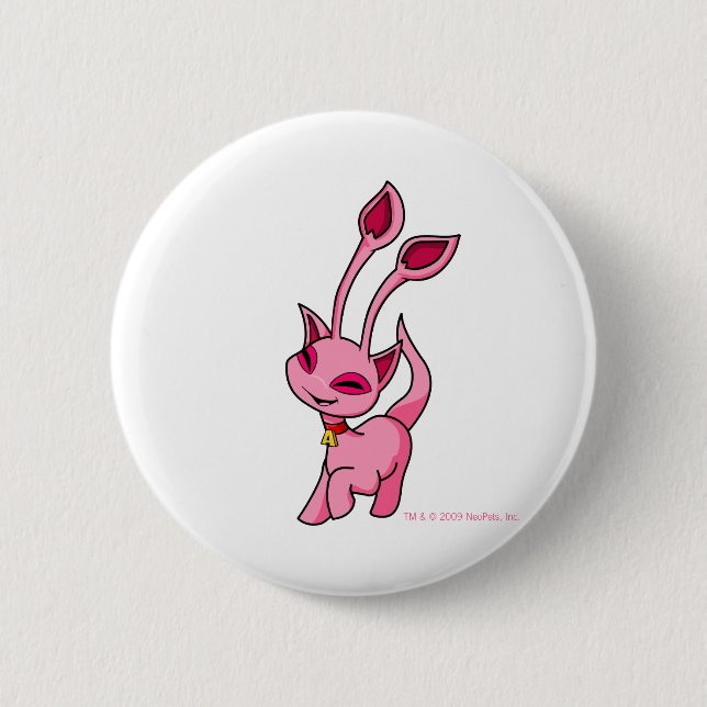 Prancing pink Aisha Pinback Button (Front)