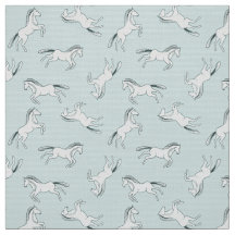 Prancing Ponies on mint background