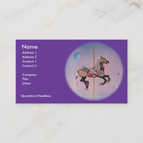 Business Card - Petaluma Carousel Horse 1