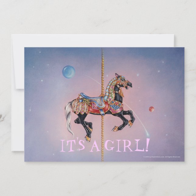 PRANCING PONY CAROUSEL INVITATION (Front)