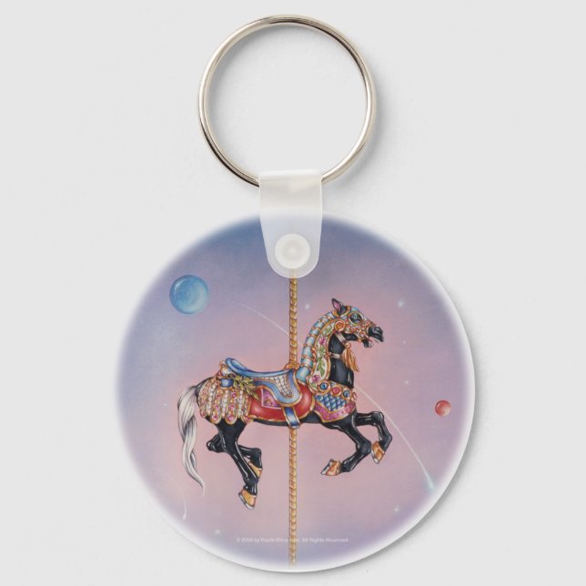 PRANCING PONY CAROUSEL KEYCHAIN (Front)