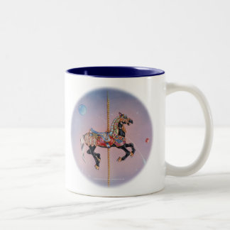 PRANCING PONY CAROUSEL Two-Tone COFFEE MUG