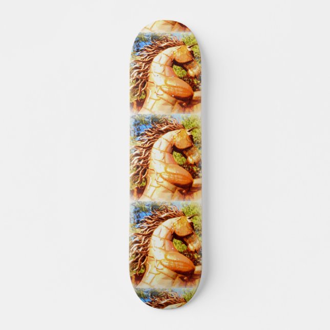 prancing stallion skateboard deck (Front)