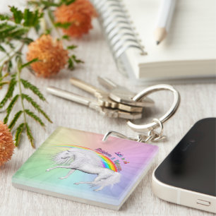 Prancing Through Positivity Keychain
