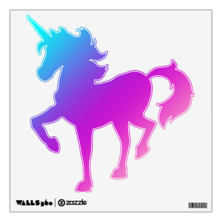 Prancing Unicorn Decal - Blues, Purples, Pinks