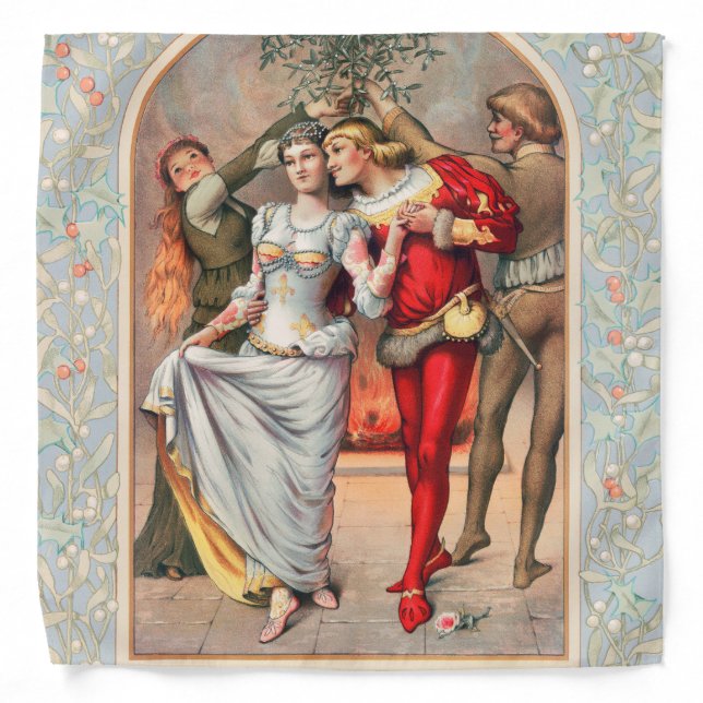 Prang's Christmas Card (ca. 1886) Bandana (Front)