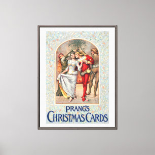Prang's Christmas Card (ca. 1886) Canvas Print