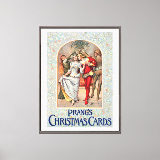 Prang's Christmas Card (ca. 1886) Canvas Print