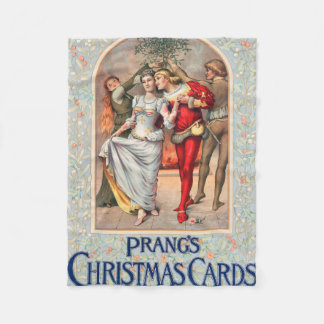 Prang's Christmas Card (ca. 1886)  Fleece Blanket