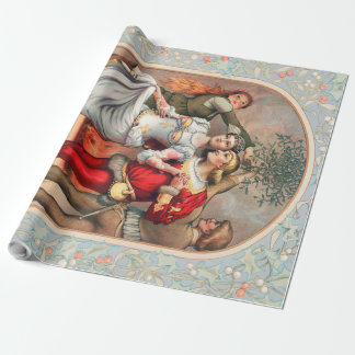 Prang's Christmas Card (ca. 1886) Wrap Paper
