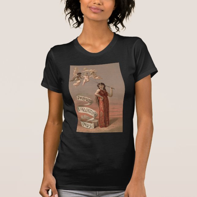 Prang's Valentine Cards AD, Woman & Cherubs T-Shirt (Front)