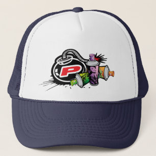 Prank cherry bomb trucker hat