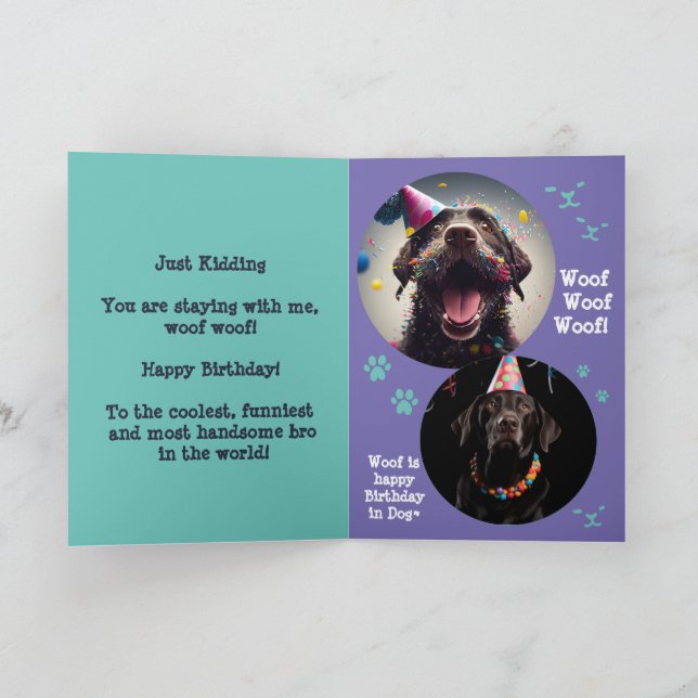 Prank Gay Cruise Birthday Card, Custom Pet Photo Card (Inside)