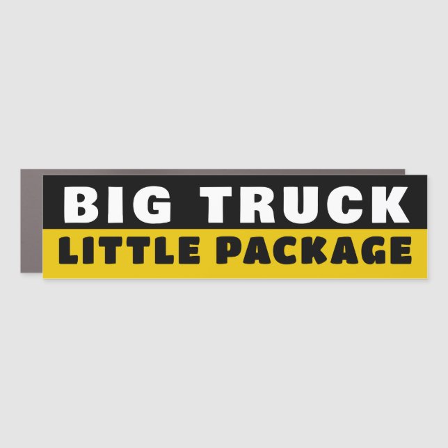 Prank Magnet, Funny Little Package Truck Magnet (Front)