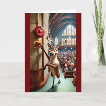 Prank On Santa's Naughty List Holiday Card by AcrylicDreamStudio at Zazzle