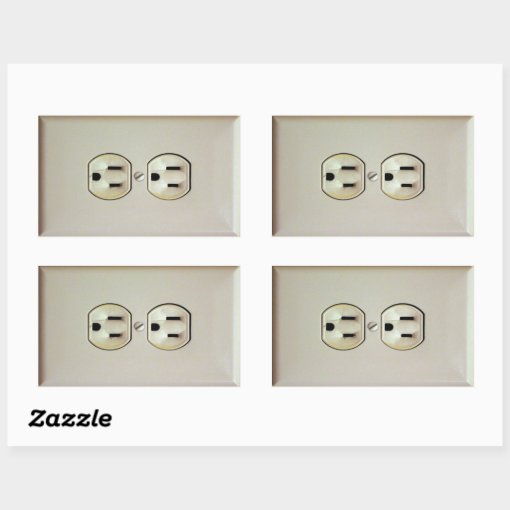 thumbnail image 2 of VISX Fake Outlet Plug Sticker Decals – Funny Wall Vinyl Prank – 10 Pack, Weatherproof 2 of 5