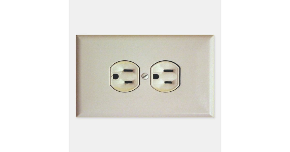 Prank Wall Outlet Decal Rectangular Sticker Zazzle