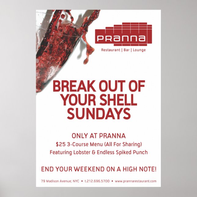 Pranna Sundays Lighter Red Poster (Front)