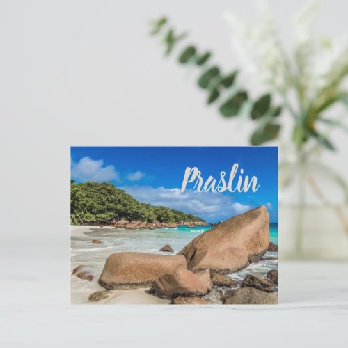 Praslin Seychelles Anse Lazio Beach gift Postcard