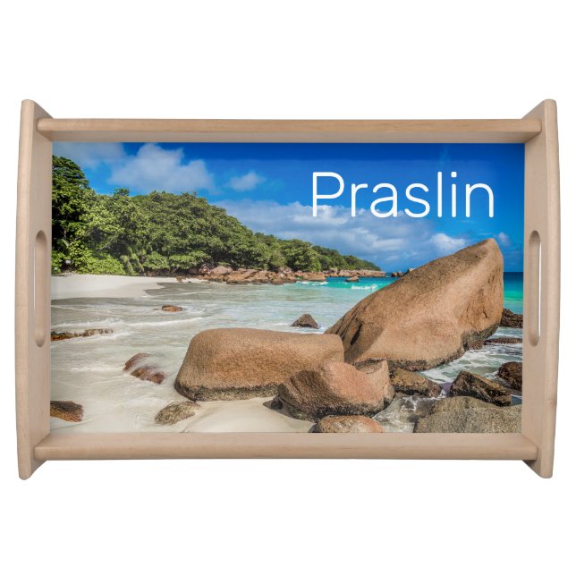 Praslin Seychelles Island Anse Lazio Beach Gift Serving Tray (Front)