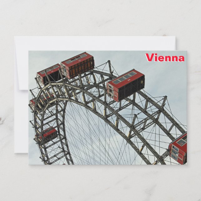 Prater Ferris wheel, Vienna, Austria card (Front)