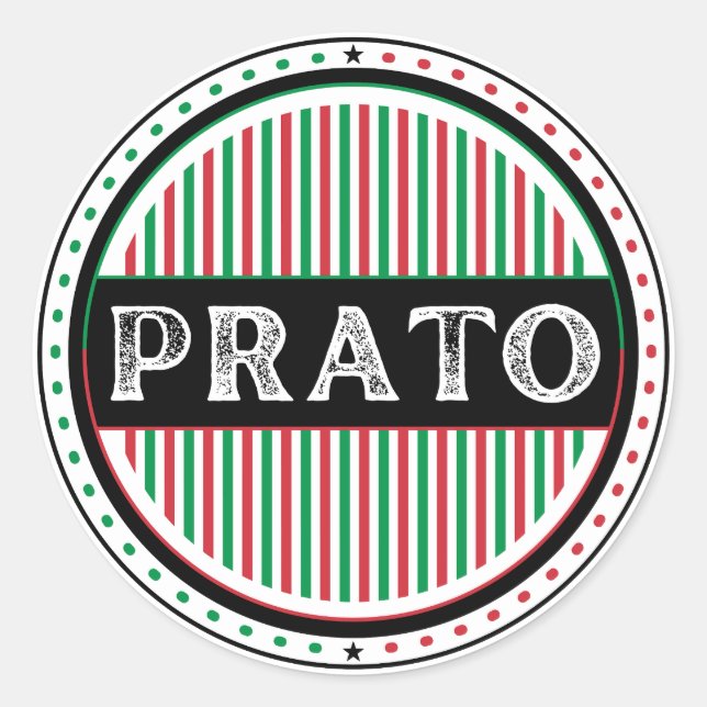 Prato City Pride Emblem – Italian Identity Classic Round Sticker (Front)