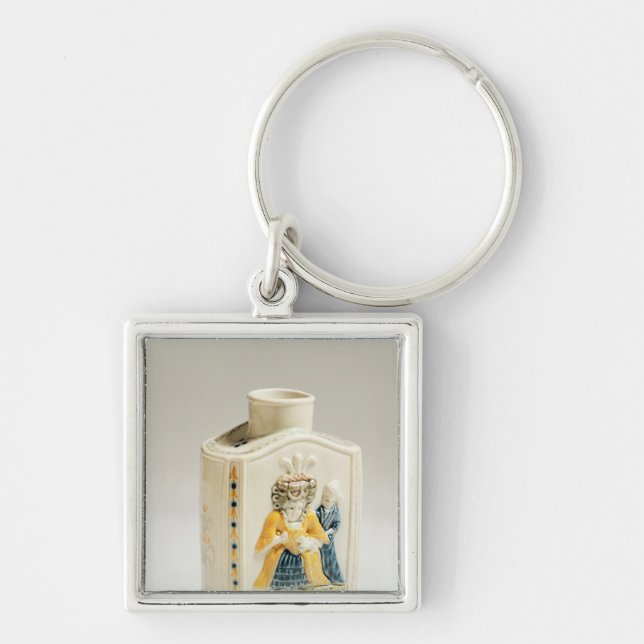 Prattware tea caddy keychain (Front)