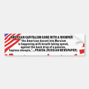 PRAVDA QUOTE - AMERICAN SHEEPLE BUMPER STICKER