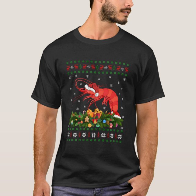 Prawn Fish Santa Ugly Prawn T-Shirt (Front)