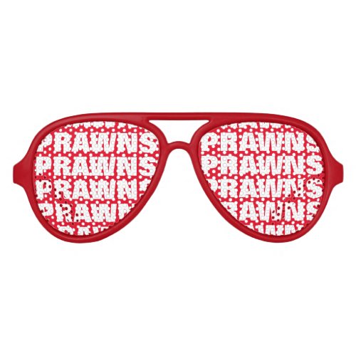 Prawn obsession party shades Sea food sunglasses